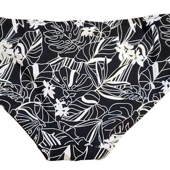 Collections by Catalina Black & White Bikini Bottom Sz L (12/14) - Picture 6 of 12